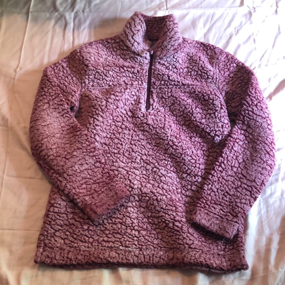Red half zip up